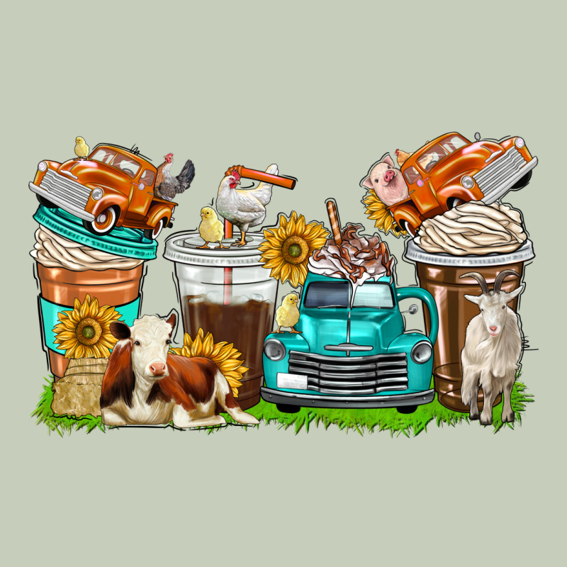 Farm Truck Coffee Cups Long Sleeve Tee by texasbilliewilder | Teevron
