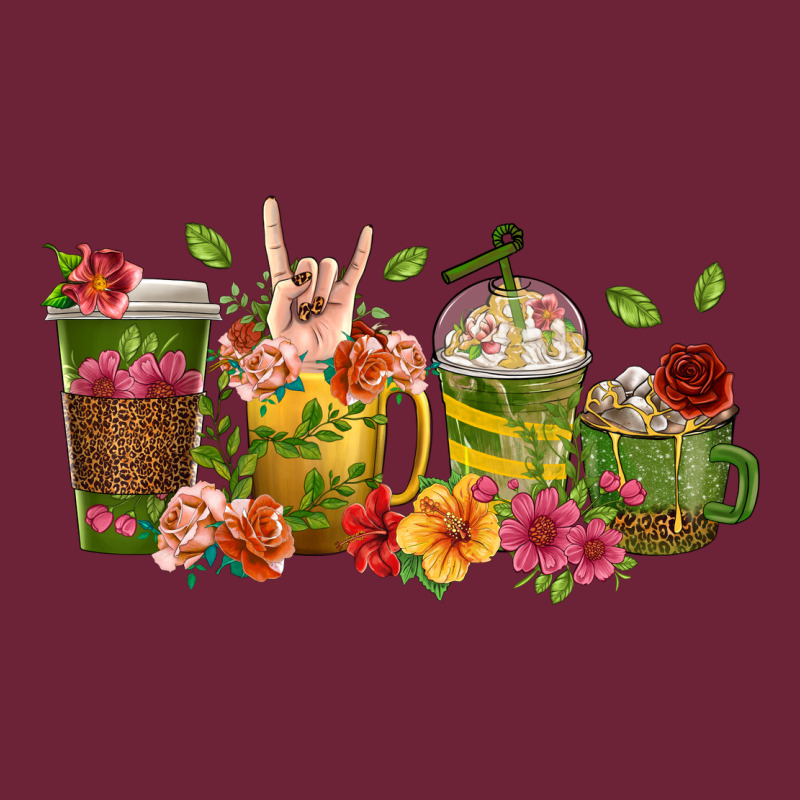 Floral Hustler Coffee Cups Long Sleeve Tee by texasbilliewilder | Teevron