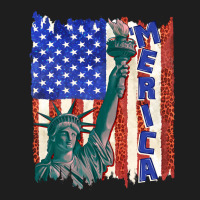Usa Flag With Statue Of Liberty Classic Tee | Teevron