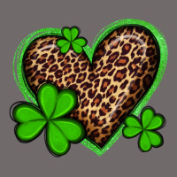 St Patricks Day Leopard Heart With Shamrocks Urban Heavy Tee | Teevron