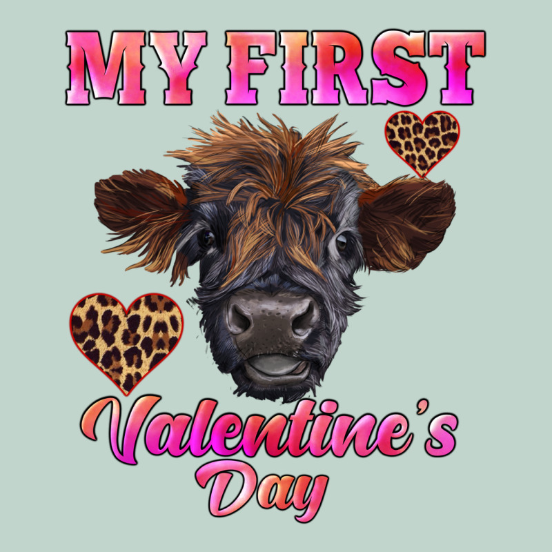 My First Valentine's Day Highland Calf Zipper Hoodie by RanaPortraitStore | Teevron