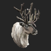 Reindeer Buck Deer Head Premium Hoodie | Teevron
