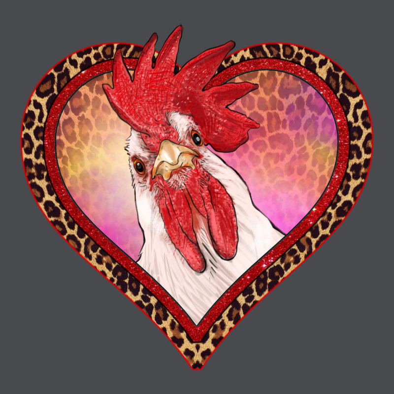 Valentine's Day Rooster With Leopard Heart Zipper Hoodie by RanaPortraitStore | Teevron