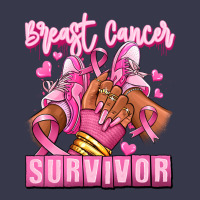 Breast Cancer Survivor Afro Girl Sneakers Long Sleeve Tee | Teevron