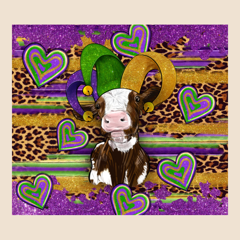 Mardi Gras Cow Urban Heavy Tee by Artiststas | Teevron