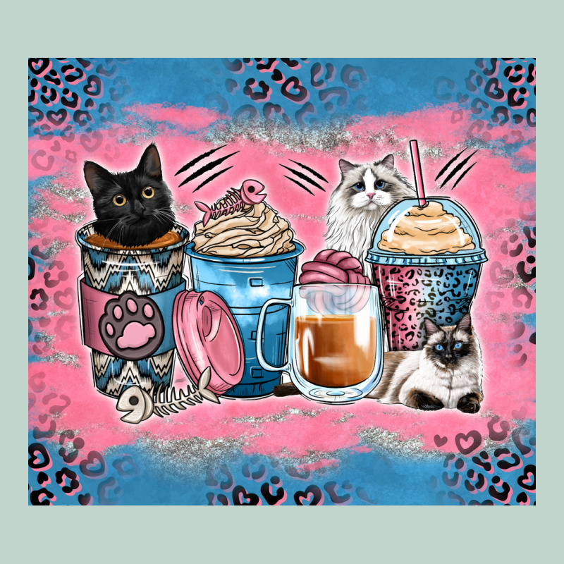 Cat Coffee Cups Zipper Hoodie by Zillion Design Studio | Teevron