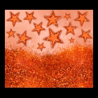Orange Glitter Star Premium Sweatshirt | Teevron