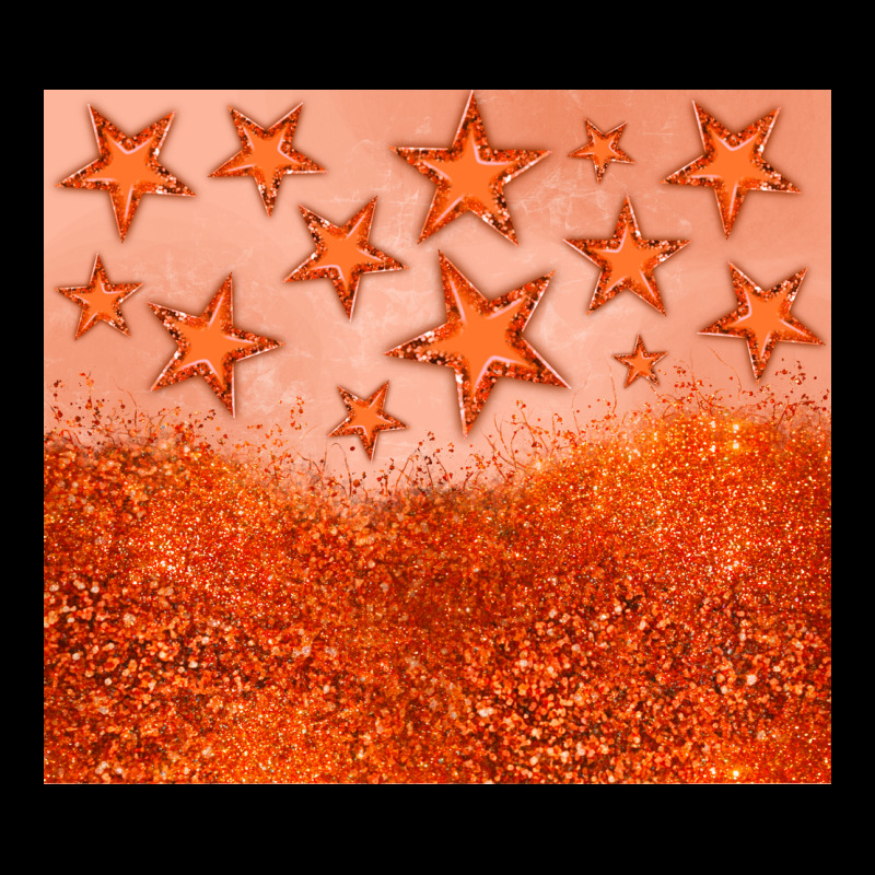 Orange Glitter Star Premium Sweatshirt by JahusDesignShop | Teevron