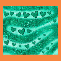 Green Glitter Heart Premium Sweatshirt | Teevron