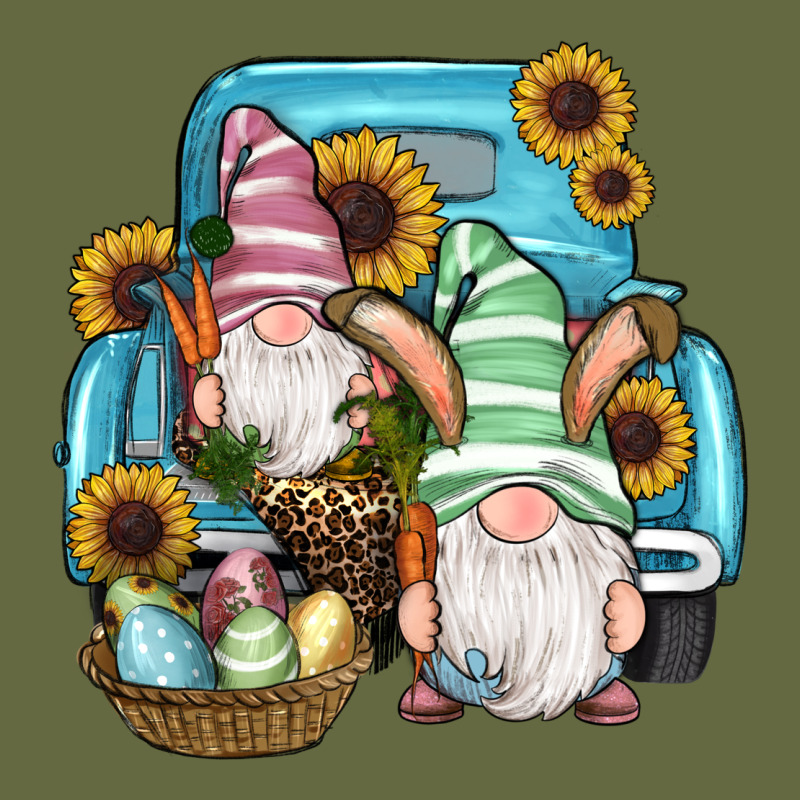 Easter Gnomes Egg Sunflowers Truck Long Sleeve Tee by RanaPortraitStore | Teevron