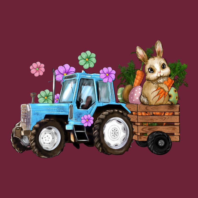 Happy Easter Tractor With Bunny Flowers And Carrot Long Sleeve Tee by RanaPortraitStore | Teevron