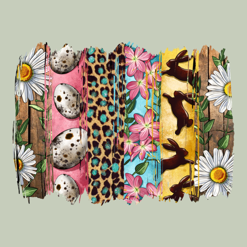 Easter Brushstroke With Quail Eggs Daisy And Bunny Long Sleeve Tee by RanaPortraitStore | Teevron
