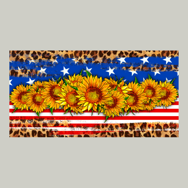 Usa Flag Sunflowers License Plate Heavyweight Hoodie by HRA Design Shop | Teevron