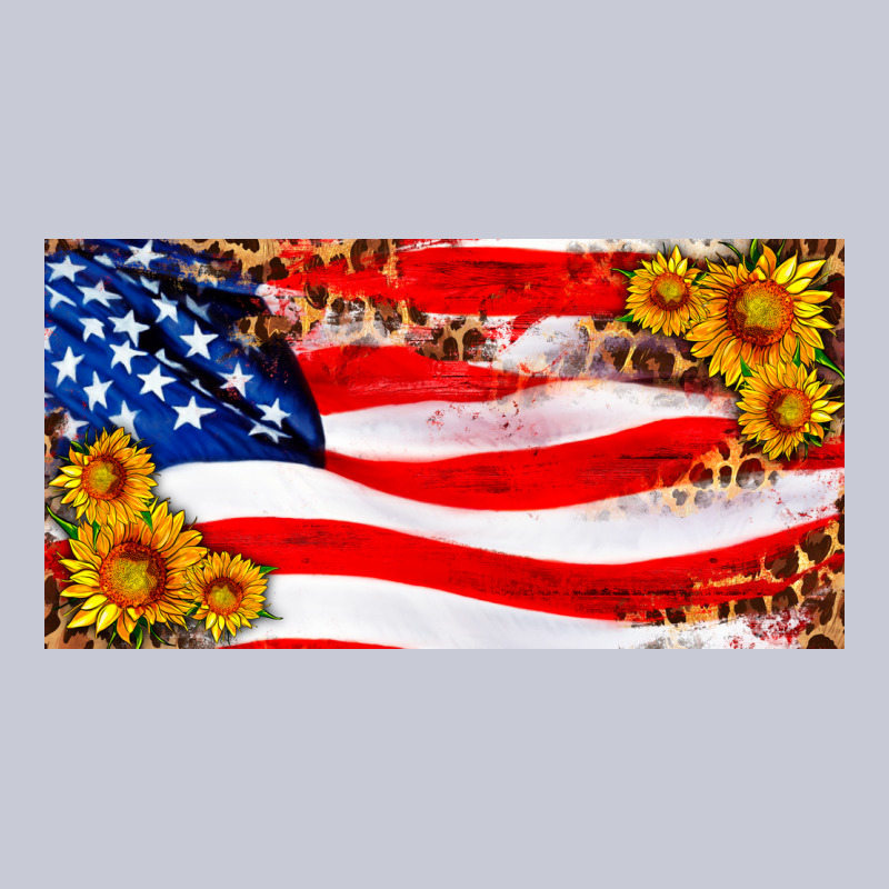Usa Flag And Sunflower License Plate Heavyweight Hoodie by HRA Design Shop | Teevron