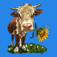 Hereford Heifer With Sunflower Premium Hoodie | Teevron
