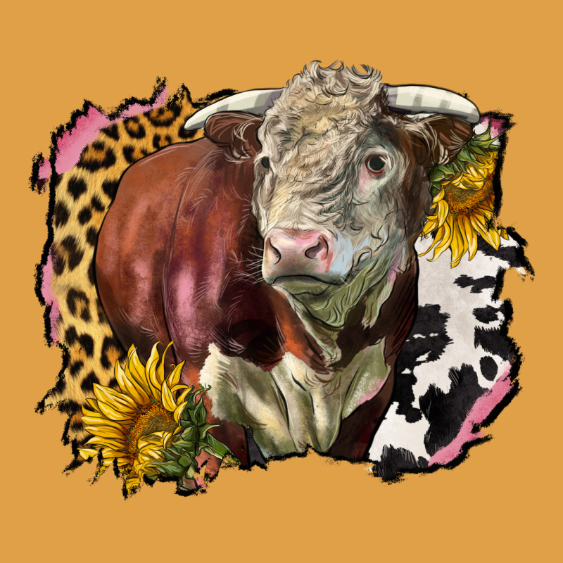Hereford Bull Western Background Premium Hoodie by LillyAllenDesigns | Teevron