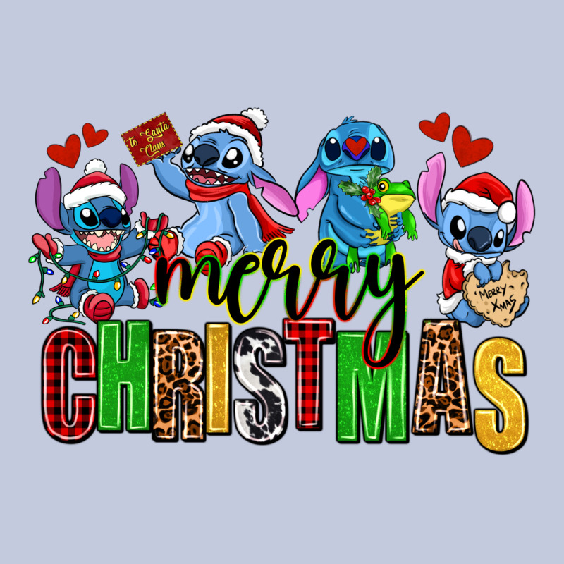 Merry Christmas Stitch Long Sleeve Tee by AdoDesignShop | Teevron