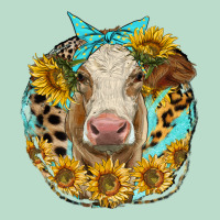 Simmental Heifer With Sunflowers And Leopard Premium Hoodie | Teevron