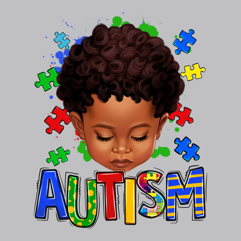Autism Afro Kid Full Face Long Sleeve Tee by texasbilliewilder | Teevron