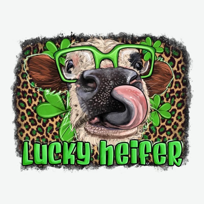 Lucky Heifer With Glasses St Patricks Urban Heavy Tee by Artiststas | Teevron