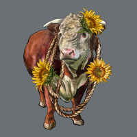 Hereford Bull Rope And Sunflowers Premium Hoodie | Teevron
