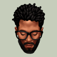 Bearded Black Man Portrait Long Sleeve Tee | Teevron