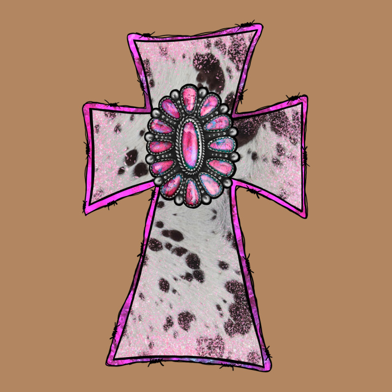 Cowhide Pink Gemstone Cross Long Sleeve Tee by RanaPortraitStore | Teevron