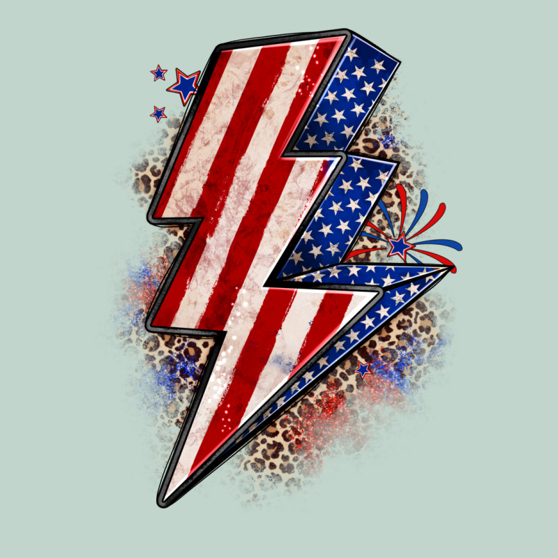 Leopard American Flag Lightning Bolt Zipper Hoodie by Zillion Design Studio | Teevron