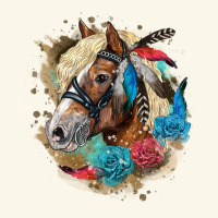 Haflinger Horse Floral Premium Hoodie | Teevron