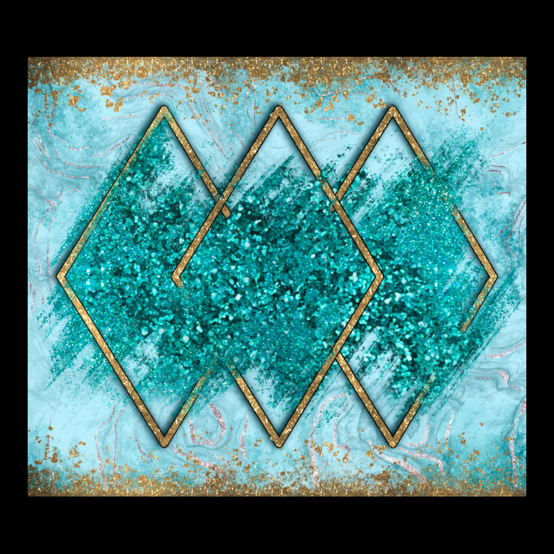 Turquoise Glitter Premium Sweatshirt by JahusDesignShop | Teevron