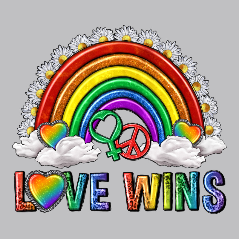 Love Wins With Daisy And Heart Classic Tee by texasbilliewilder | Teevron