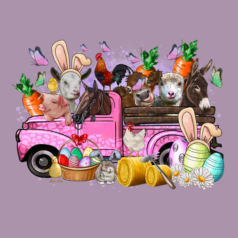 Easter Day Farm Animals Truck Heavyweight Hoodie by RacoonDesign | Teevron