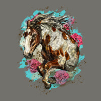 Mustang Horse With Floral Background Premium Hoodie | Teevron