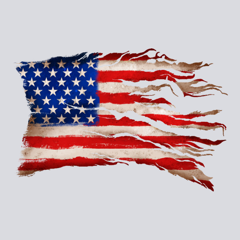 Tattered American Flag Zipper Hoodie by Zillion Design Studio | Teevron