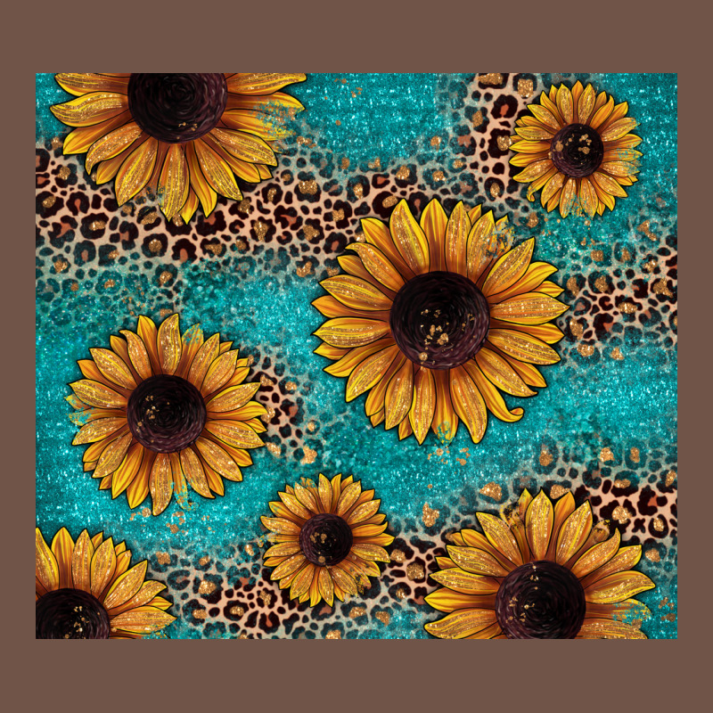 Sunflower Turquoise Glitter Premium Sweatshirt by JahusDesignShop | Teevron