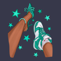 Teal Afro Girl Sneakers And Heels Long Sleeve Tee | Teevron