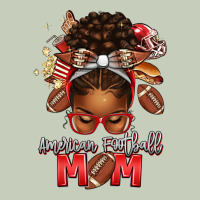 American Football Mom Red And Silver Afro Messy Bu Long Sleeve Tee | Teevron