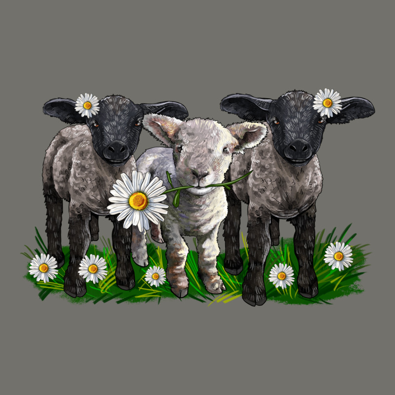 Baby Sheeps With Daisies Premium Hoodie by LillyAllenDesigns | Teevron