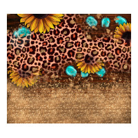 leopard glitter sunflower gemstone | Teevron