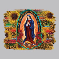 Sunflower Lady Of Guadalupe Distressed Background Long Sleeve Tee | Teevron