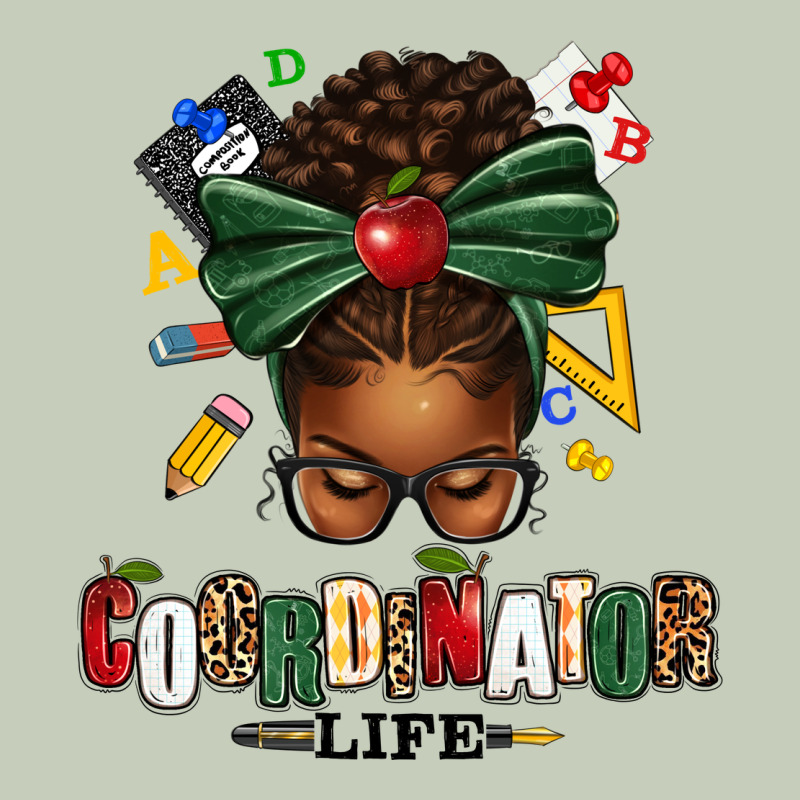 Educational Coordinator Life Afro Messy Bun Long Sleeve Tee by texasbilliewilder | Teevron