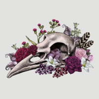 Boho Floral Raven Skull Classic Tee | Teevron