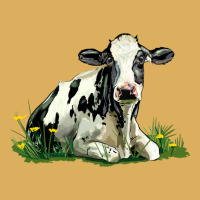 Holstein Cow Sitting Premium Hoodie | Teevron