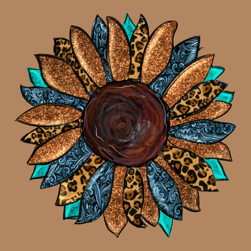 Fall Tooled Leather Sunflower Long Sleeve Tee by RanaPortraitStore | Teevron