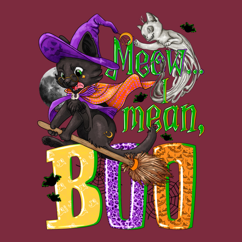 Meow I Mean, Boo Halloween Premium Hoodie by NancyCooperArtShop | Teevron