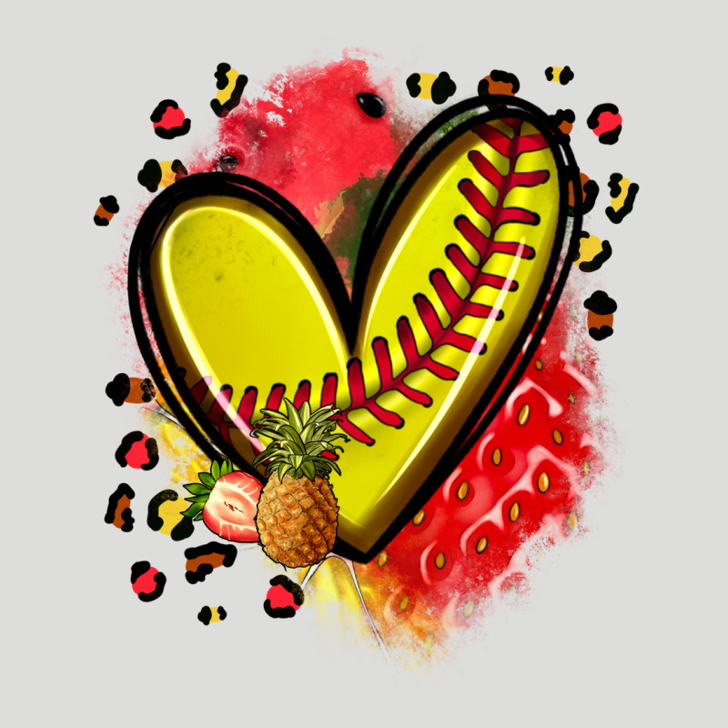 Fruits And Softball Heart Zipper Hoodie by Zillion Design Studio | Teevron