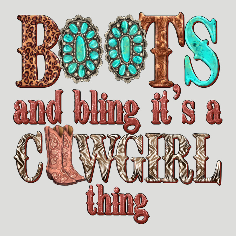 Boots And Bling Its A Cowgirl Thing Zipper Hoodie by texasbilliewilder | Teevron