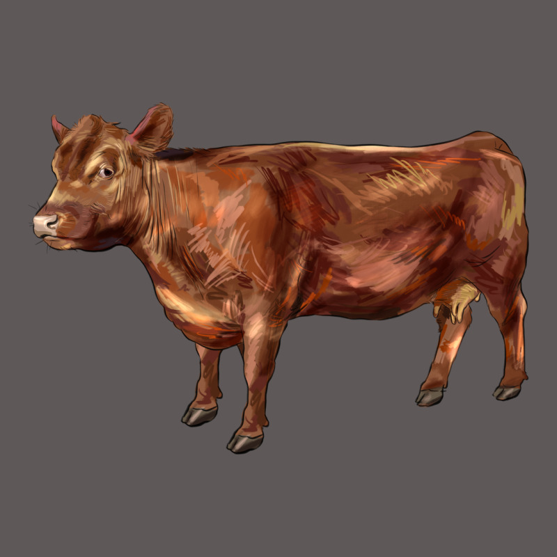 Red Angus Cow Premium Hoodie by LillyAllenDesigns | Teevron