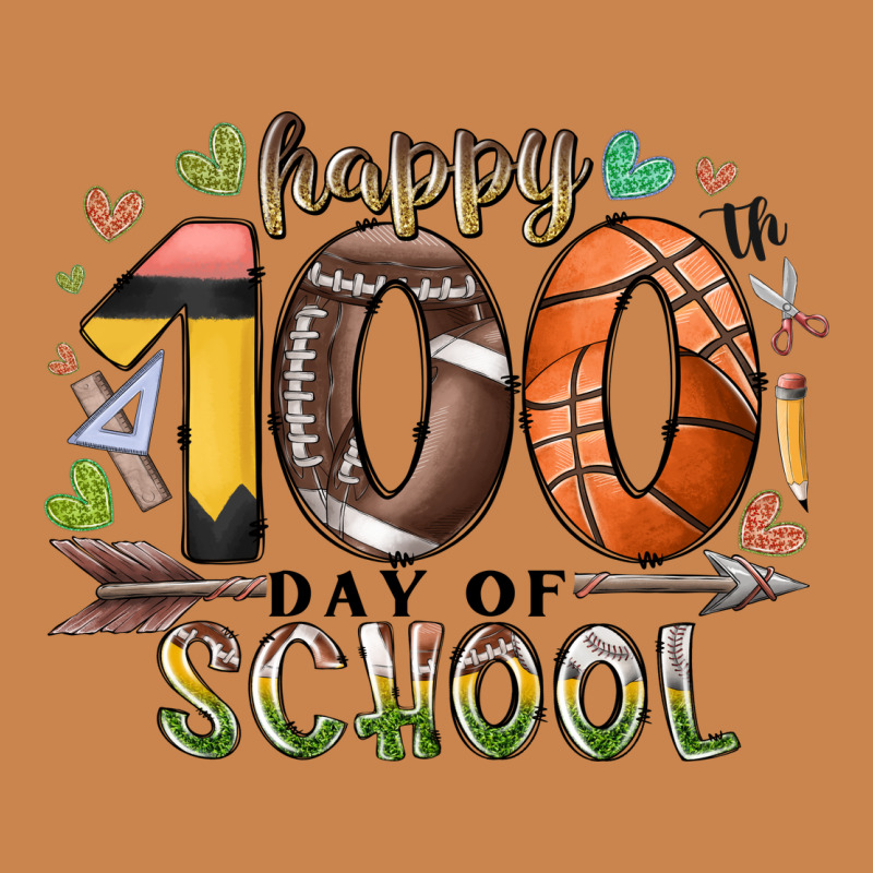 Happy 100 Americana Football Basketball Day Of Sch Heavyweight Hoodie by RacoonDesign | Teevron