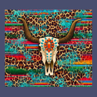 Western Serape Leopard Bull Skull Turquoise Vintage Tee | Teevron